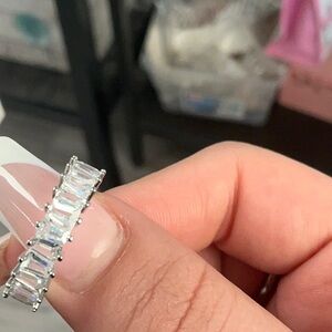 Size 8 Crystal Tennis Ring